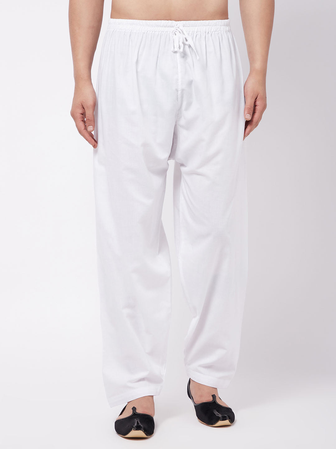Royal Kurta Men's Loose Fit Cotton Salwar Pants (996/WHITE/COTON/PATIALA/_Black_Free  Size) - Walmart.com